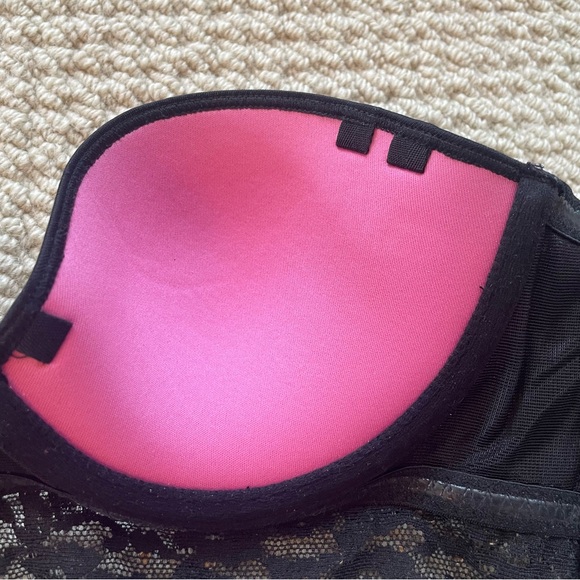 PINK by Victoria’s Secret Studded Black Strapless Bra Size 34A - Picture 6 of 8